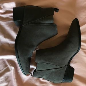 Grey Suede Booties